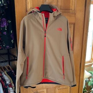 The North Face Men's Brown and Red Performance Jacket